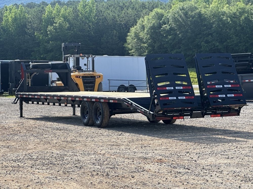 35' DKO Gooseneck Deckover 30'+5' Mega Ramps (2) 8K Axles TU1562 - Stryker Dealership Group