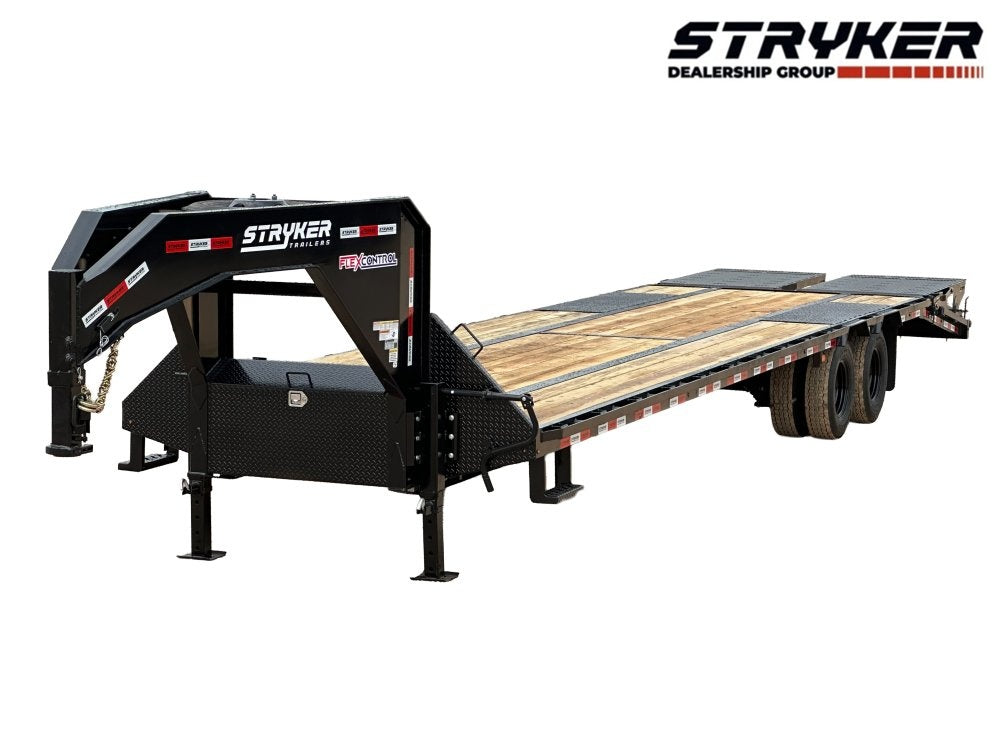 35' Stryker Gooseneck (2) 12K Axles Mega Ramps Dual Wheels - 12K MR/Deckover Trailers - Stryker Dealership Group