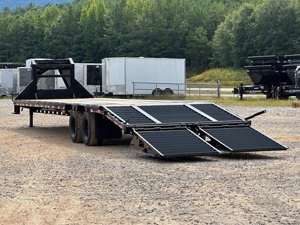 35' Stryker Gooseneck (2) 12K Axles Mega Ramps Dual Wheels - 12K MR/Deckover Trailers - Stryker Dealership Group