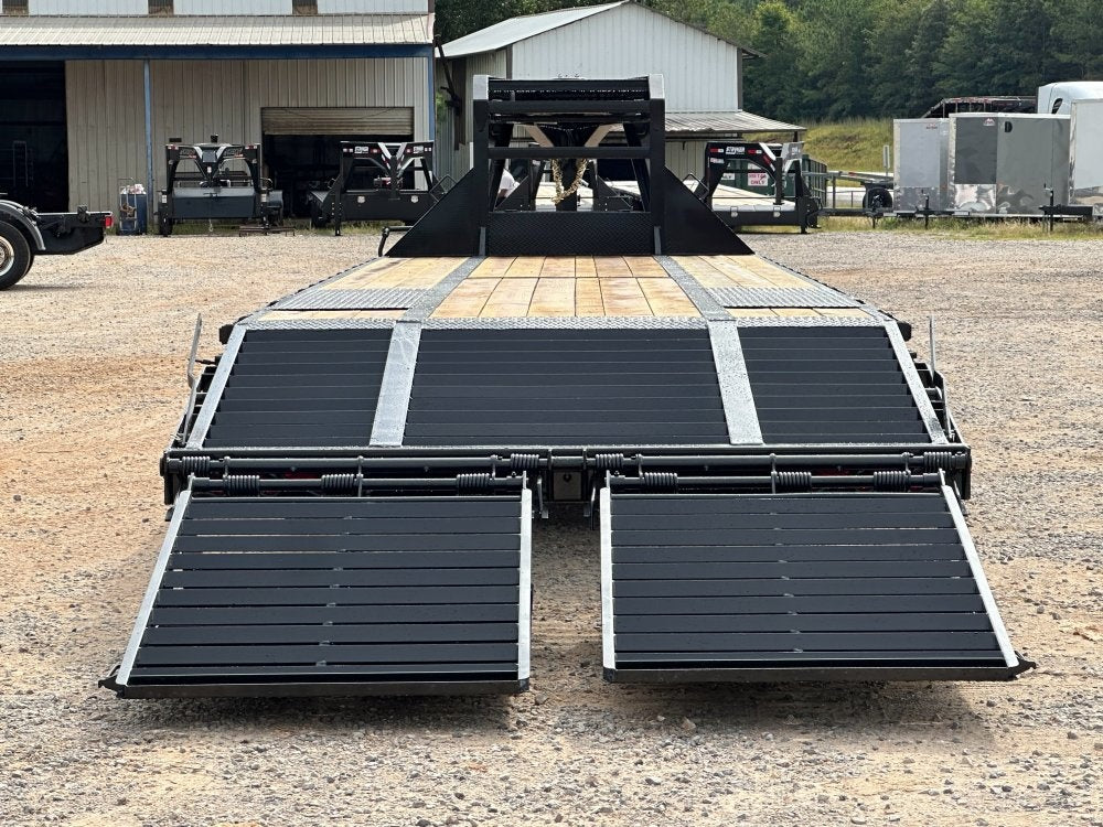 35' Stryker Gooseneck (2) 12K Axles Mega Ramps Dual Wheels - 12K MR/Deckover Trailers - Stryker Dealership Group