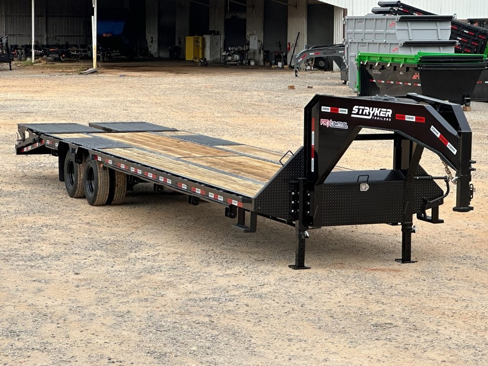 35' Stryker Gooseneck (2) 12K Axles Mega Ramps Dual Wheels - 12K MR/Deckover Trailers - Stryker Dealership Group