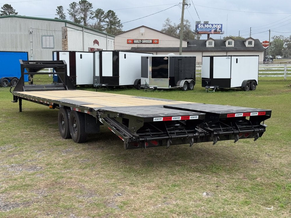 35' Stryker Gooseneck (2) 7K Axles Mega Ramps 14 ply Tires - 7K MR/Deckover Trailers - Stryker Dealership Group