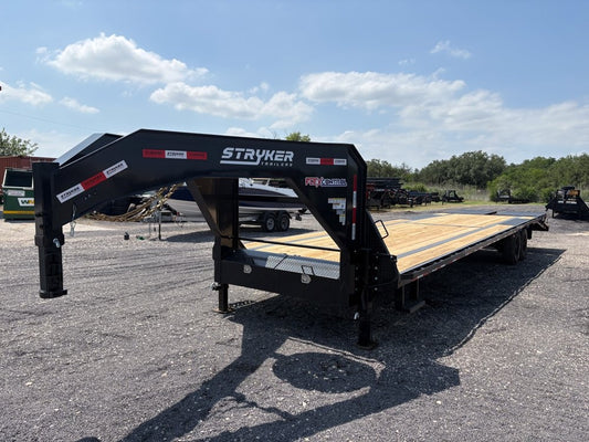 35' Stryker Gooseneck (2) 8K Axles Mega Ramps 14 ply Tires - 8K MR/Deckover Trailers - Stryker Dealership Group