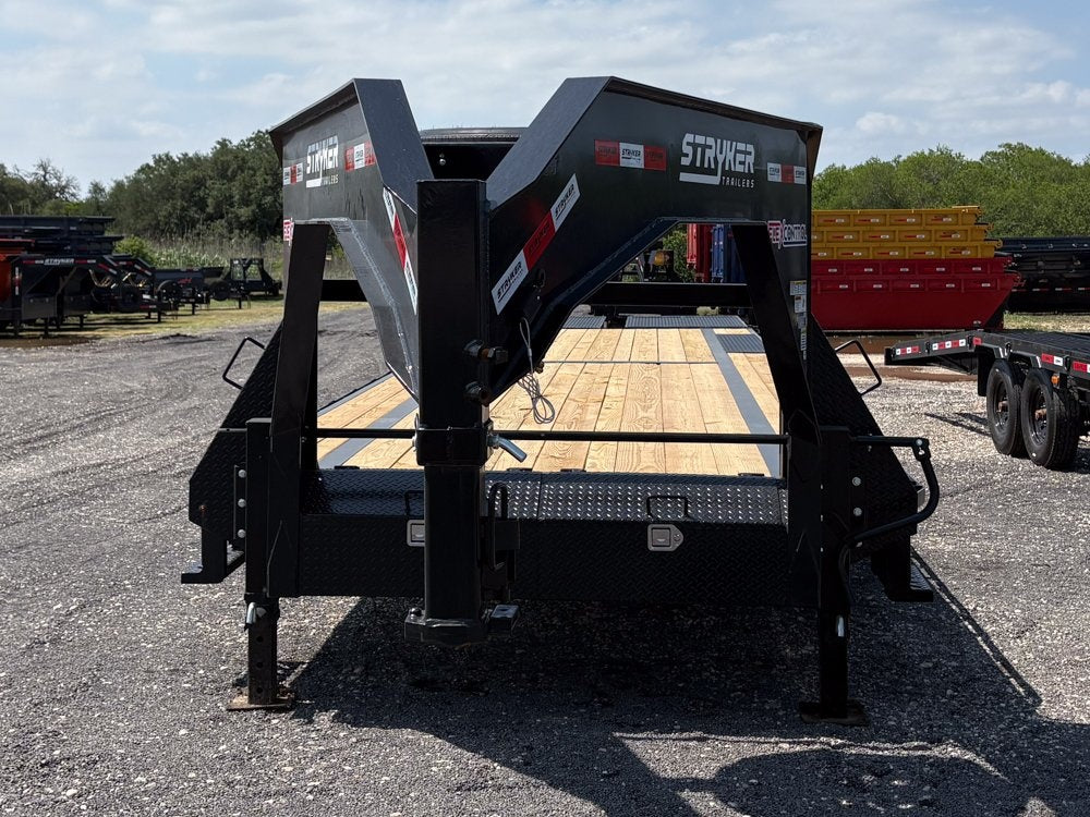 35' Stryker Gooseneck (2) 8K Axles Mega Ramps 14 ply Tires - 8K MR/Deckover Trailers - Stryker Dealership Group