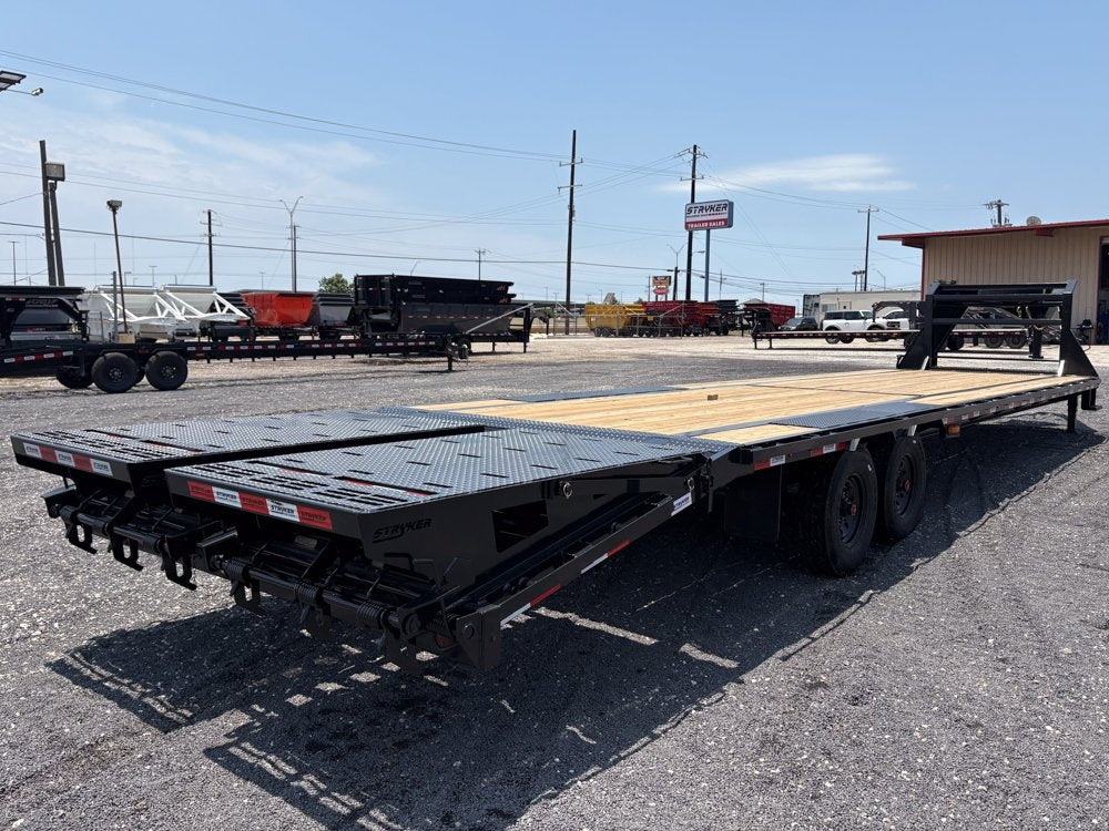 35' Stryker Gooseneck (2) 8K Axles Mega Ramps 14 ply Tires - 8K MR/Deckover Trailers - Stryker Dealership Group