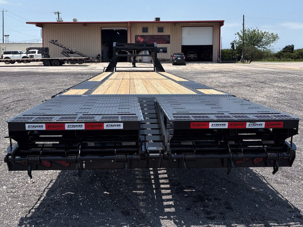 35' Stryker Gooseneck (2) 8K Axles Mega Ramps 14 ply Tires - 8K MR/Deckover Trailers - Stryker Dealership Group