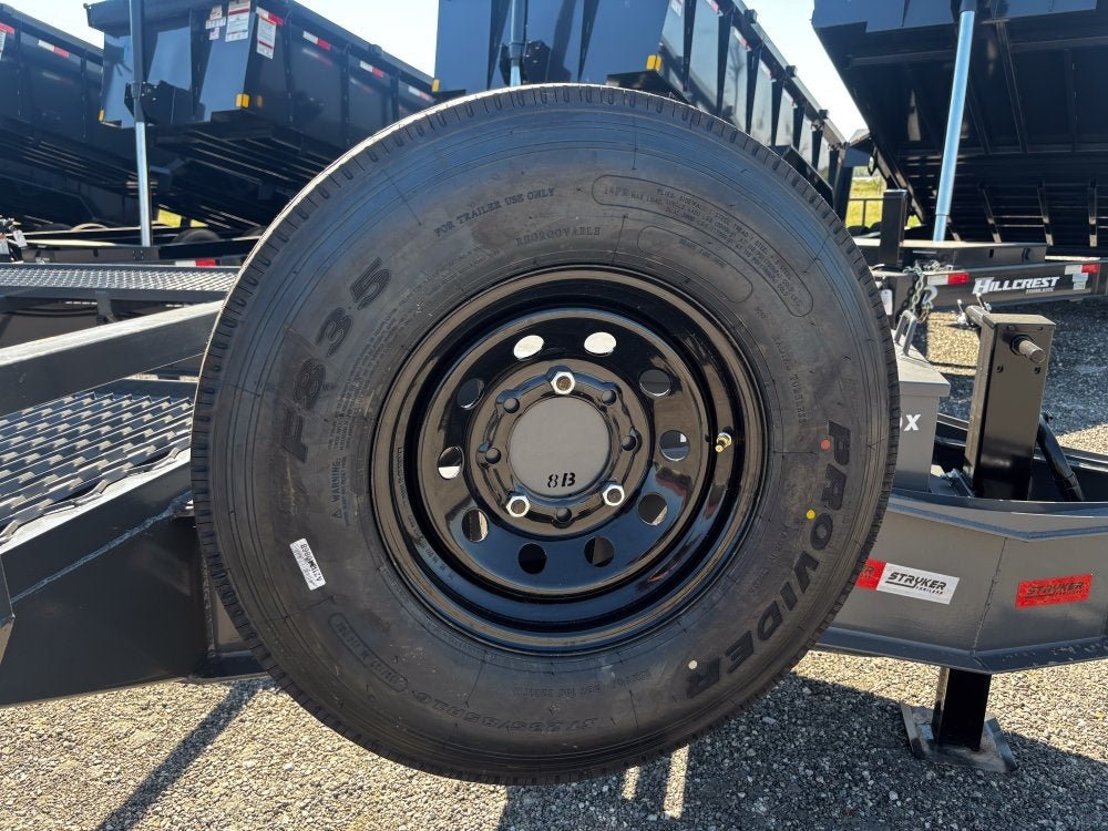 36' Bumper Pull Two Car Trailer (2) 8k Axles - Mesh Deck - 14 ply Tires & Spare - Winch 003380 - Stryker Dealership Group