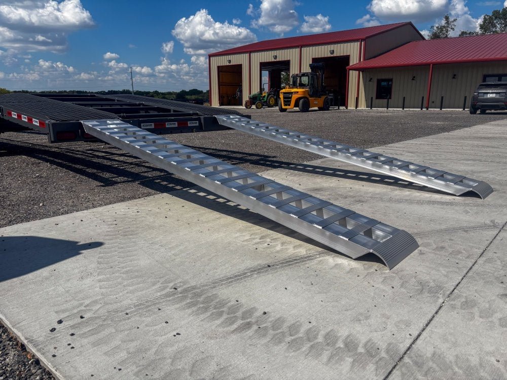 36' Bumper Pull Two Car Trailer (2) 8k Axles - Mesh Deck - 14 ply Tires & Spare - Winch 003380 - Stryker Dealership Group