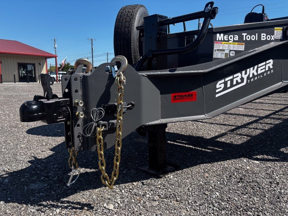 36' Bumper Pull Two Car Trailer (2) 8k Axles - Mesh Deck - 14 ply Tires & Spare - Winch 003380 - Stryker Dealership Group