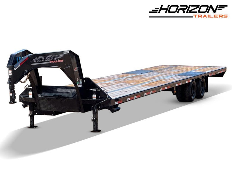 36' Horizon FHZ Gooseneck Dual Wheel Deckover Trailer Mega Ramps - (2) 10K Axles 004015 - Stryker Dealership Group