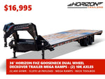 36' Horizon FHZ Gooseneck Dual Wheel Deckover Trailer Mega Ramps - (2) 10K Axles 004015 - Stryker Dealership Group