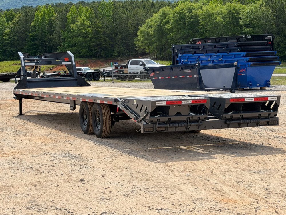 36' Horizon FTZ Gooseneck Hotshot Non - CDL Deckover Trailer Mega Ramps - (2) 7k Axles 16234 - Stryker Dealership Group