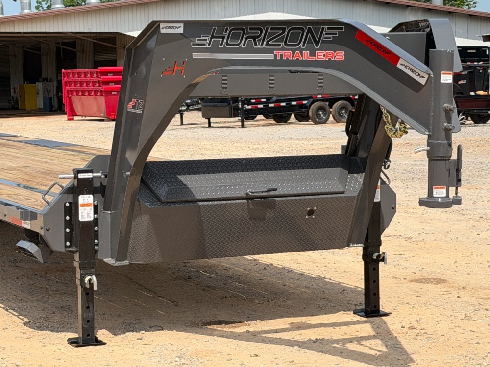36' Horizon FTZ Gooseneck Hotshot Non - CDL Deckover Trailer Mega Ramps - (2) 7k Axles 16234 - Stryker Dealership Group