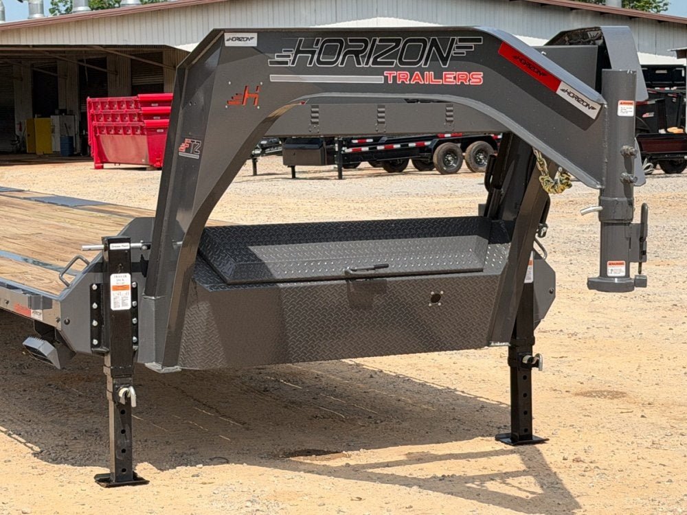 36' Horizon FTZ Gooseneck Hotshot Non - CDL Deckover Trailer Mega Ramps - (2) 7k Axles 16234 - Stryker Dealership Group