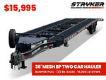 36' Stryker Bumper Pull Mesh Deck Multi Car Hauler - (2) 8k Axles 004675 - Stryker Dealership Group