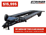 36' Stryker Bumper Pull Mesh Deck Multi Car Hauler - (2) 8k Axles 795 - Stryker Dealership Group