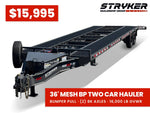 36' Stryker Bumper Pull Mesh Deck Multi Car Hauler - (2) 8k Axles 796 - Stryker Dealership Group