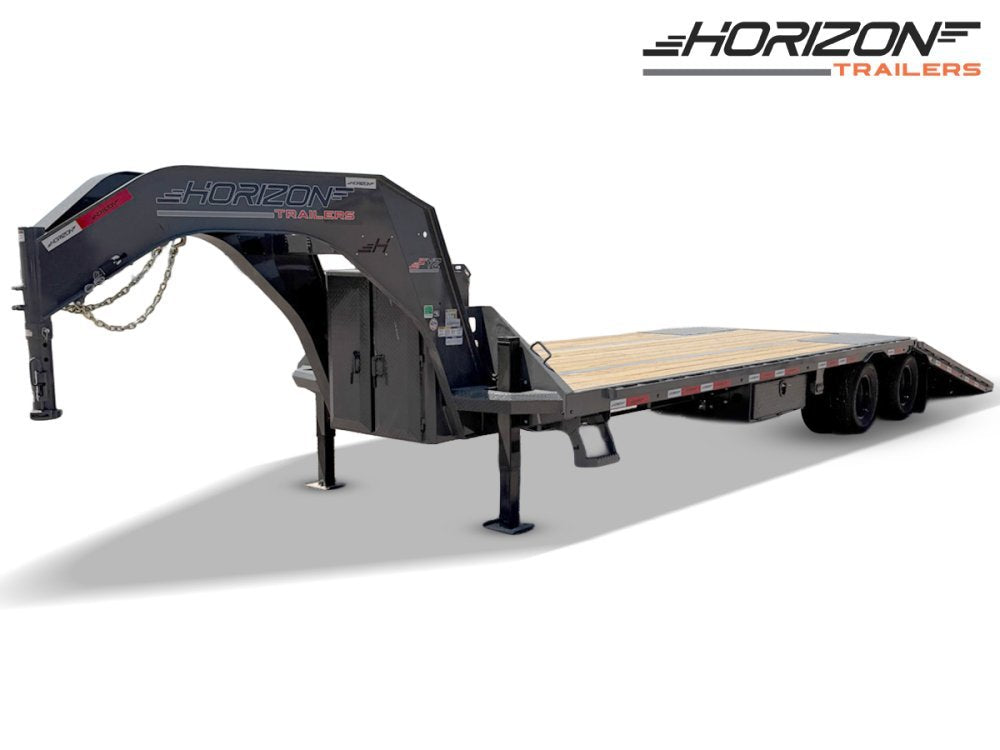 32' Horizon FYZ Gooseneck Hydraulic Dovetail Deckover Trailer - (2) 12K Axles 016586