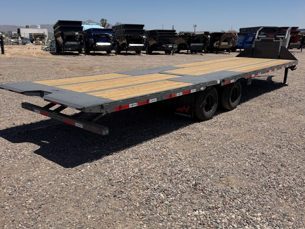 32' Horizon FYZ Gooseneck Hydraulic Dovetail Deckover Trailer - (2) 12K Axles 016586
