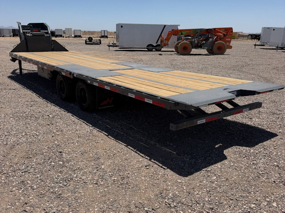 32' Horizon FYZ Gooseneck Hydraulic Dovetail Deckover Trailer - (2) 12K Axles 016586
