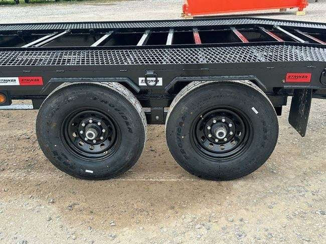 36' Bumper Pull Two Car Trailer (2) 8k Axles - 14 ply Tires & Spare - Winch 36MB-8K-BK - Ghost Truck & Van Haulers - Stryker Dealership Group