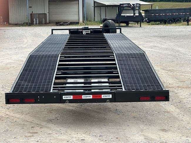 36' Bumper Pull Two Car Trailer (2) 8k Axles - 14 ply Tires & Spare - Winch 36MB-8K-BK - Ghost Truck & Van Haulers - Stryker Dealership Group