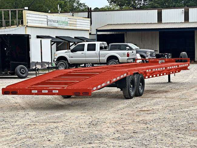 36' Bumper Pull Two Car Trailer (2) 8k Axles - 14 ply Tires & Spare - Winch 36MB-8K-RD - Ghost Truck & Van Haulers - Stryker Dealership Group