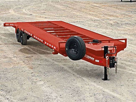 36' Bumper Pull Two Car Trailer (2) 8k Axles - 14 ply Tires & Spare - Winch 36MB-8K-RD - Ghost Truck & Van Haulers - Stryker Dealership Group