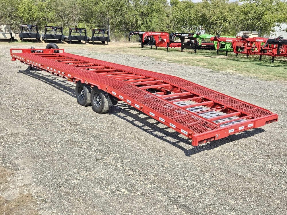 36' Bumper Pull Two Car Trailer (2) 8k Axles - Mesh Deck - 14 ply Tires & Spare - Winch - Two Car Hauler/Multi Car Haulers - Stryker Dealership Group