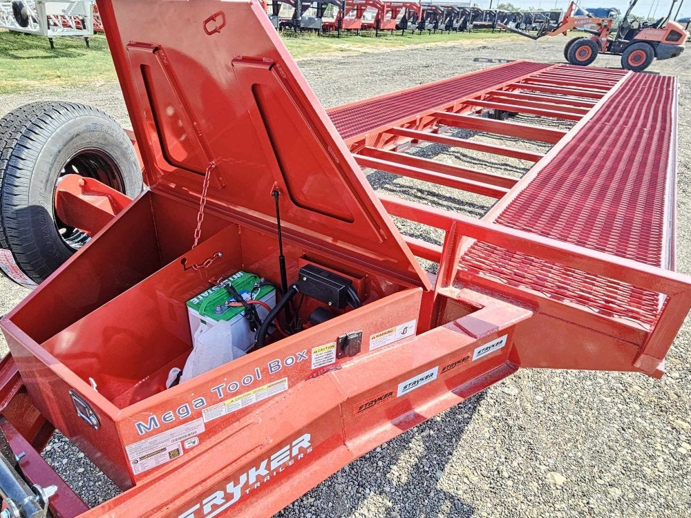 36' Bumper Pull Two Car Trailer (2) 8k Axles - Mesh Deck - 14 ply Tires & Spare - Winch - Two Car Hauler/Multi Car Haulers - Stryker Dealership Group