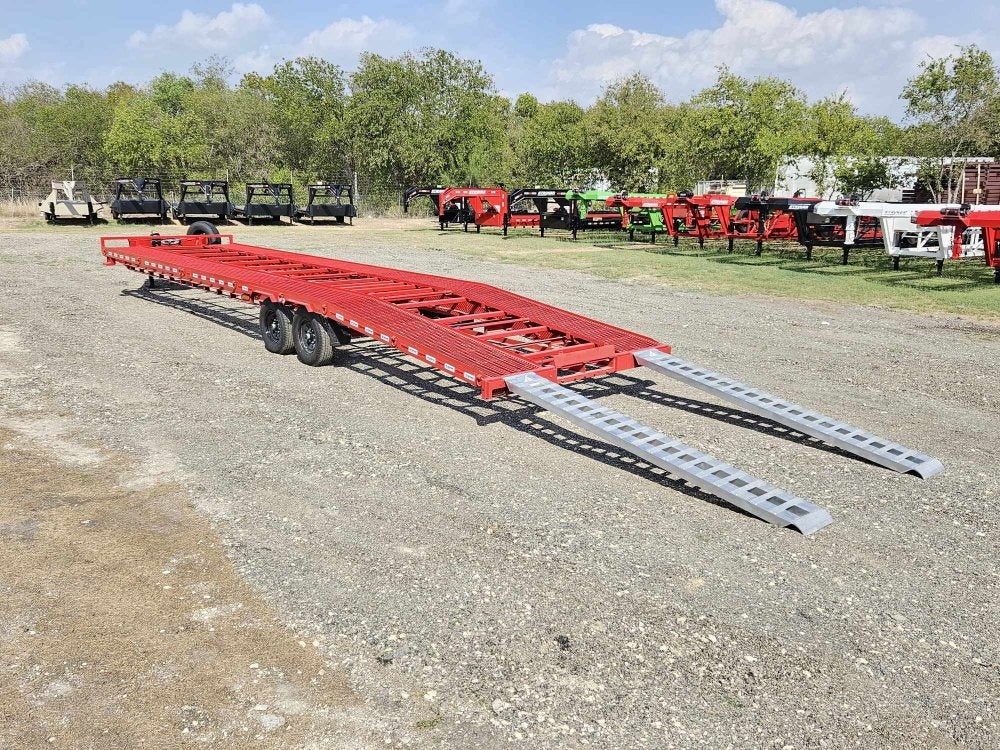 36' Bumper Pull Two Car Trailer (2) 8k Axles - Mesh Deck - 14 ply Tires & Spare - Winch - Two Car Hauler/Multi Car Haulers - Stryker Dealership Group