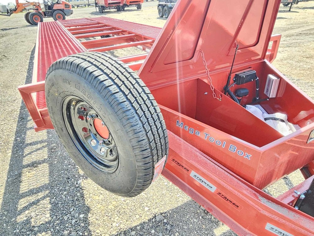 36' Bumper Pull Two Car Trailer (2) 8k Axles - Mesh Deck - 14 ply Tires & Spare - Winch - Two Car Hauler/Multi Car Haulers - Stryker Dealership Group