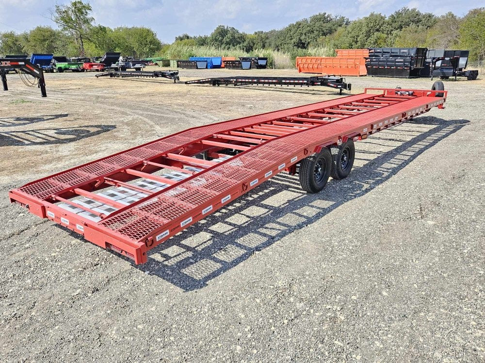 36' Bumper Pull Two Car Trailer (2) 8k Axles - Mesh Deck - 14 ply Tires & Spare - Winch - Two Car Hauler/Multi Car Haulers - Stryker Dealership Group