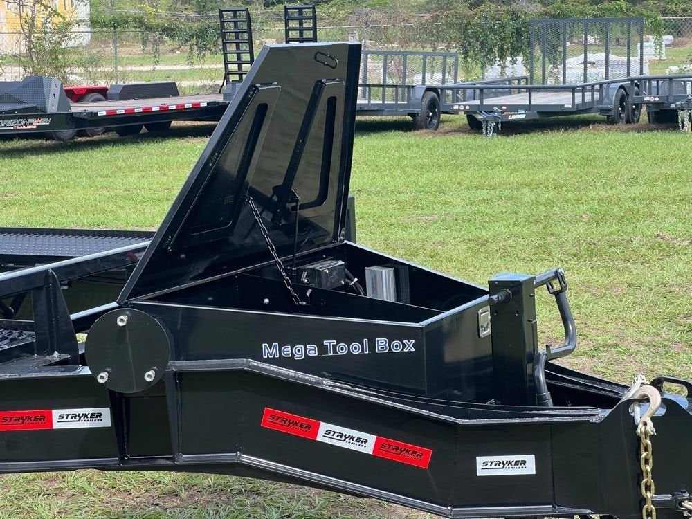 36' Bumper Pull Two Car Trailer (2) 8k Axles - Mesh Deck - 14 ply Tires & Spare - Winch - Two Car Hauler/Multi Car Haulers - Stryker Dealership Group