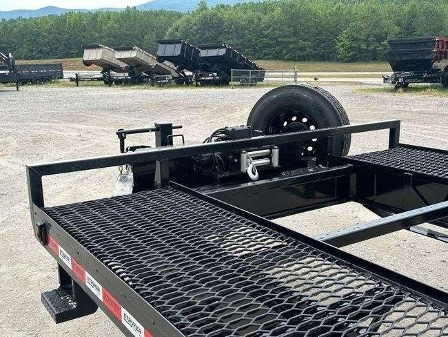 36' Bumper Pull Two Car Trailer (2) 8k Axles - Mesh Deck - 14 ply Tires & Spare - Winch - Two Car Hauler/Multi Car Haulers - Stryker Dealership Group