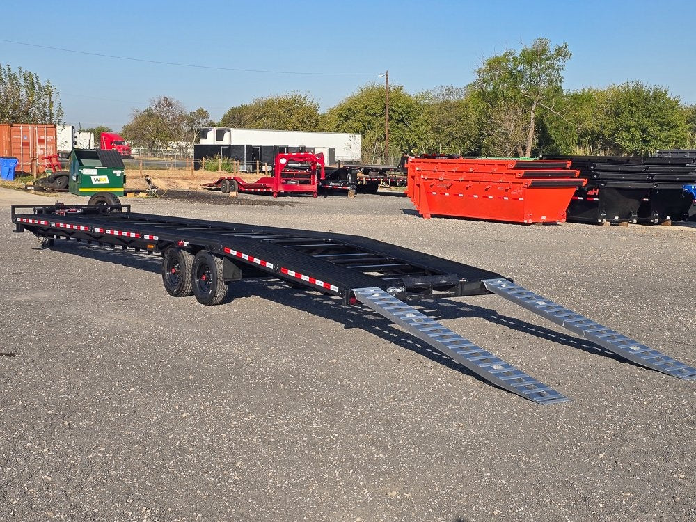 36' Bumper Pull Two Car Trailer (2) 8k Axles - Mesh Deck - 14 ply Tires & Spare - Winch - Truck & Van Trailers/Multi Car Haulers - Stryker Dealership Group
