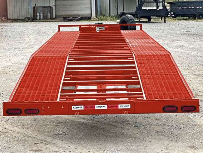 36' Bumper Pull Two Car Trailer (2) 8k Axles - Mesh Deck - 14 ply