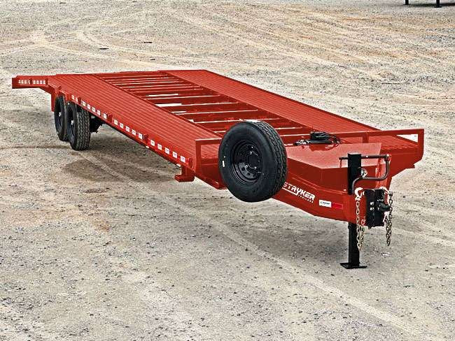 36' Bumper Pull Two Car Trailer (2) 8k Axles - Mesh Deck - 14 ply Tires & Spare - Winch ULT36B8K - Ghost Truck & Van Haulers - Stryker Dealership Group