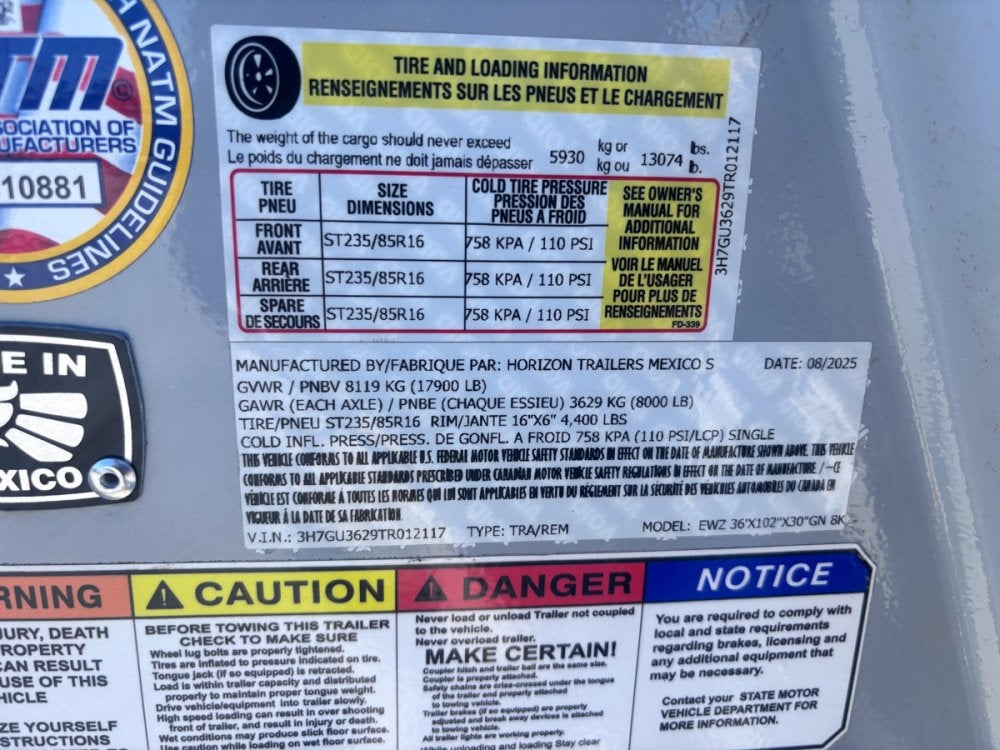 36' EWZ Gooseneck Equipment Hauler 8k Axles - Mega Ramps - Equipment Trailers - Stryker Dealership Group