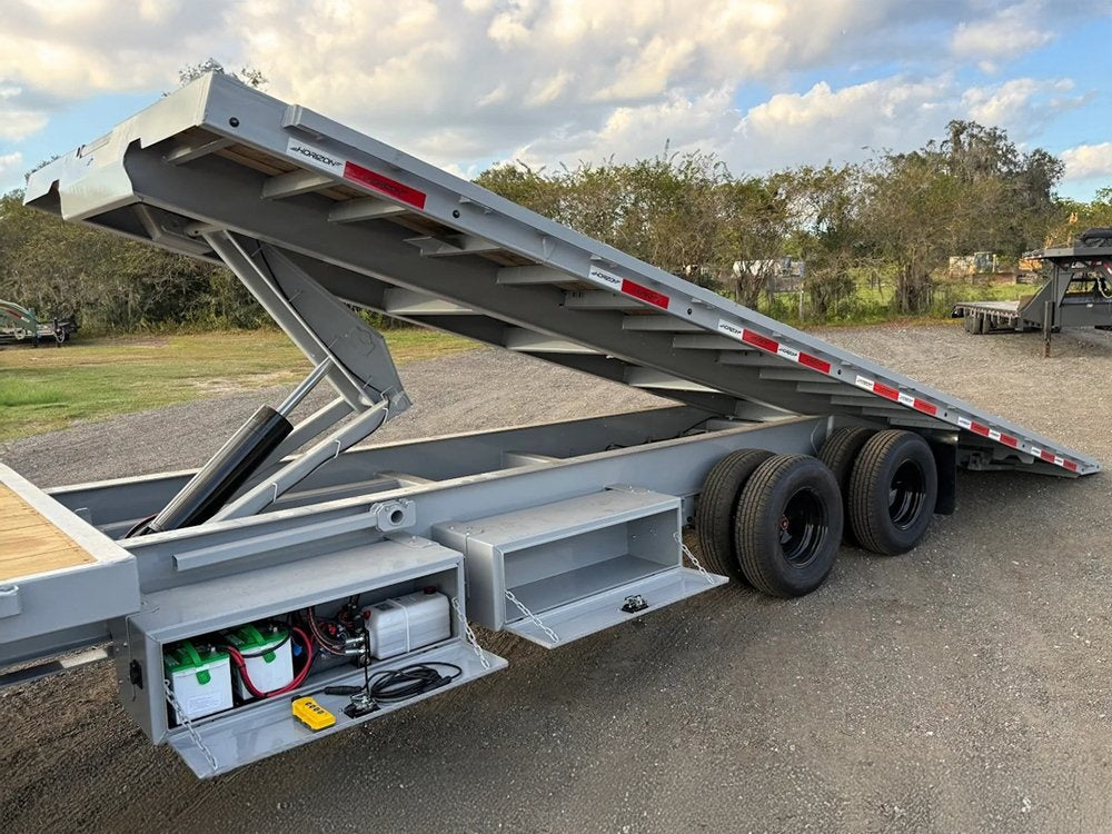 36' FHS Gooseneck Deckover Tilt Trailer - 10k Axles - Hydraulic Jacks - Tilt Trailers/Deckover Tilt - Stryker Dealership Group