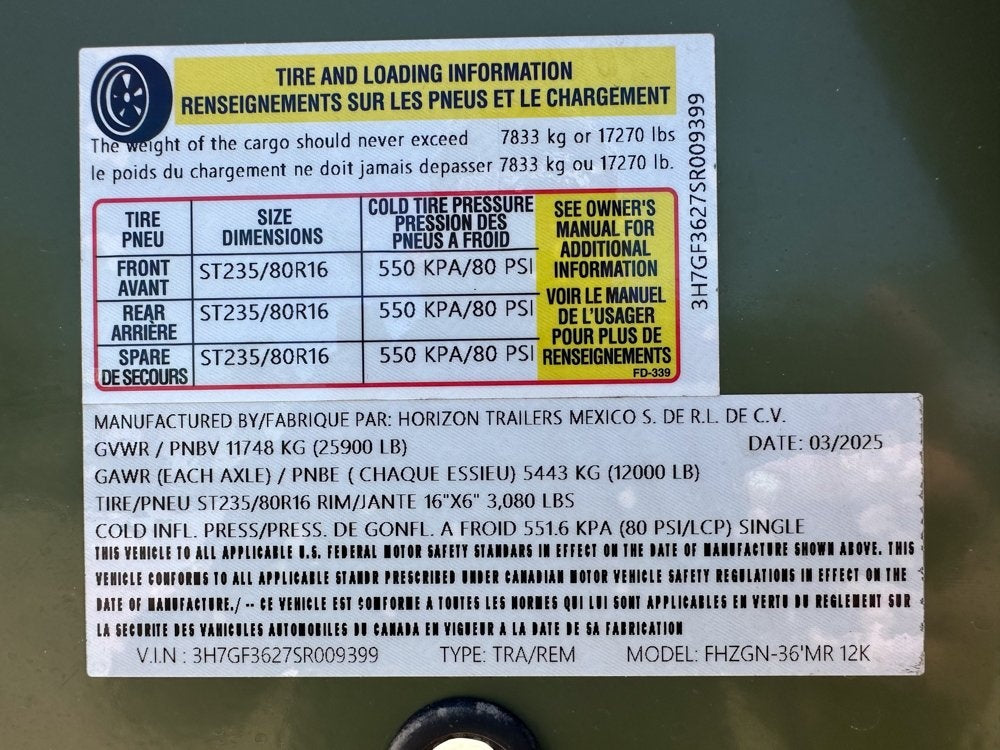 36' FHZ Gooseneck Deckover (2) 12K Axles Mega Ramps 25.9 GVWR - Dual Wheel Deckover - DO 12K MR - Stryker Dealership Group