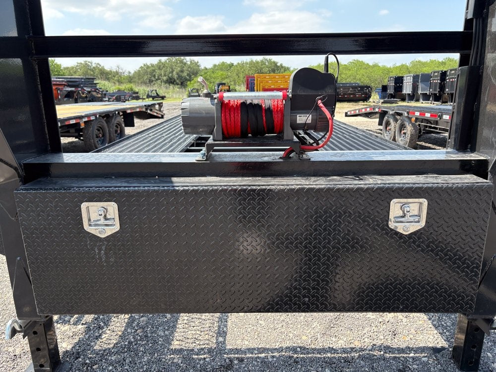 36' Gooseneck Mesh Deck (2) 8k Axles - 12k GVWR Derated- 14 Ply Tires w/Spare - 10' Aluminum Ramps - - Two Car Hauler/Multi Car Haulers - Stryker Dealership Group
