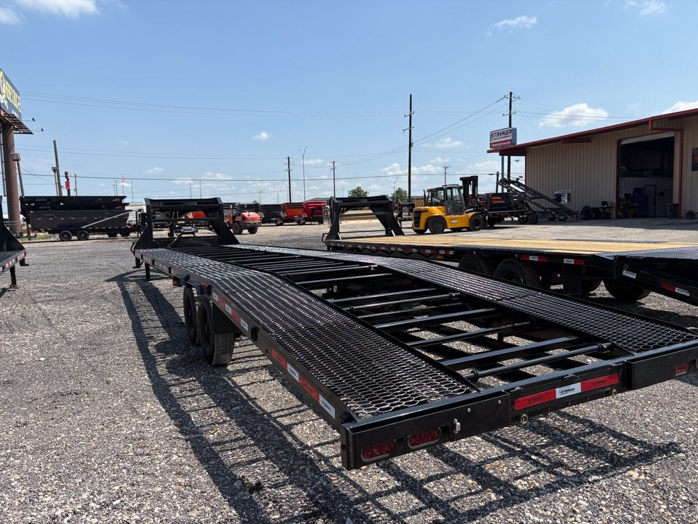 36' Gooseneck Mesh Deck (2) 8k Axles - 12k GVWR Derated- 14 Ply Tires w/Spare - 10' Aluminum Ramps - - Two Car Hauler/Multi Car Haulers - Stryker Dealership Group