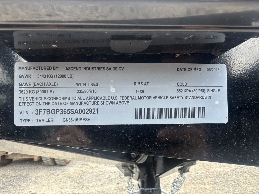 36' Gooseneck Mesh Deck (2) 8k Axles - 12k GVWR Derated- 14 Ply Tires w/Spare - 10' Aluminum Ramps - - Two Car Hauler/Multi Car Haulers - Stryker Dealership Group