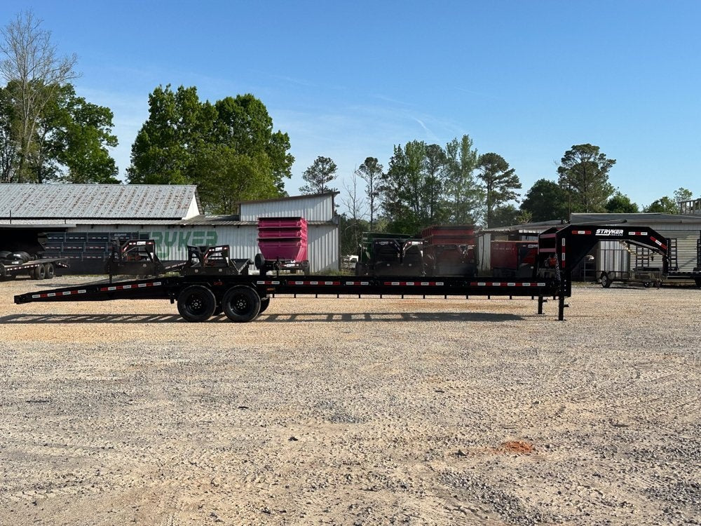 36' Gooseneck Mesh Deck (2) 8k Axles - 12k GVWR Derated- 14 Ply Tires w/Spare - 10' Aluminum Ramps - - Two Car Hauler/Multi Car Haulers - Stryker Dealership Group