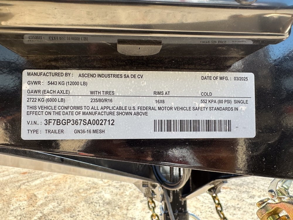 36' Gooseneck Mesh Deck (2) 8k Axles - 12k GVWR Derated- 14 Ply Tires w/Spare - 10' Aluminum Ramps - - Two Car Hauler/Multi Car Haulers - Stryker Dealership Group