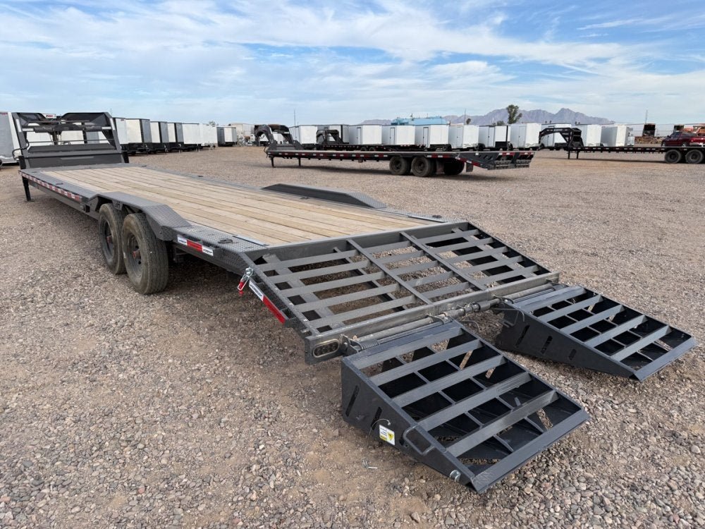 38' EWZ Gooseneck Equipment Hauler 8k Axles - Mega Ramps - Equipment Trailers - Stryker Dealership Group