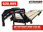 40' Stryker Hotshot Elite Gooseneck Trailer Straight Deck - (2) 10k Axles - Derated 12k GVWR 004560