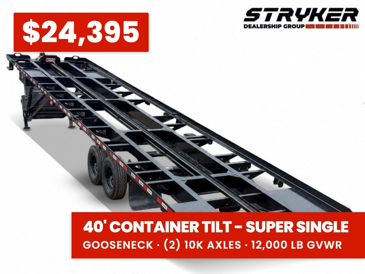 40' Stryker SCT Gooseneck Container Tilt Trailers - (2) 10K Axles Derated Non-CDL 004679