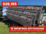 Stryker 16' BP Roll off Bundle (2) 7k Axles + 3 Bins w/ 4' Walls 00255A
